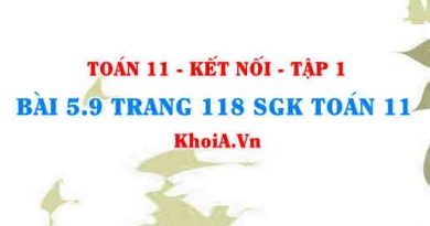 Bài 5.9 trang 118 SGK Toán 11 tập 1 Kết nối tri thức